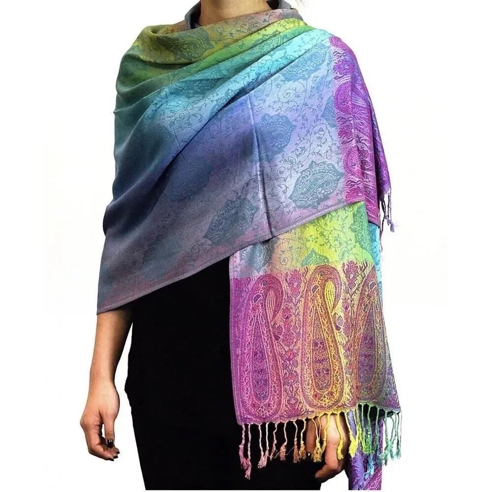 N/A rainbow scarf